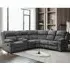 Martinez Corner Recliner Sofa - Slate Grey, Fabric