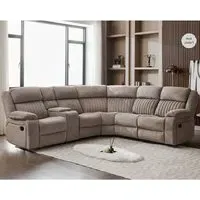 Martinez Corner Recliner Sofa - Taupe, Fabric