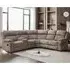 Martinez Corner Recliner Sofa - Taupe, Fabric