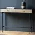 Marvale Console Table with 1 Drawer - Black, Natural Wood