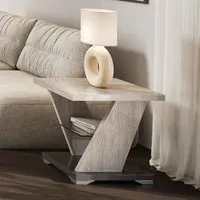 Marvix Side Table High Gloss - Grey alternate view