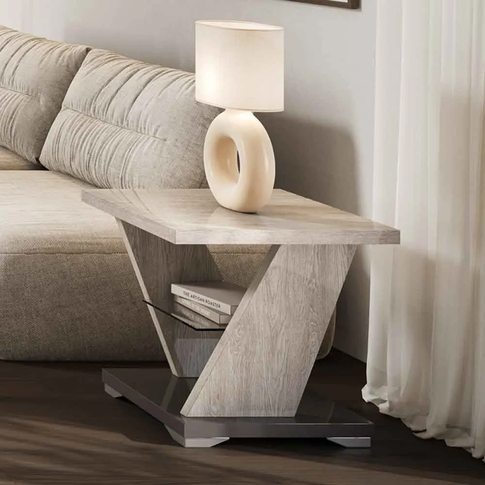 Marvix Side Table High Gloss - Grey product
