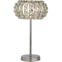 Marylin 1 Bulb Table Lamp - Chrome, Crystal Glass