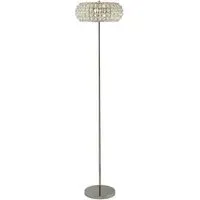Marylin 3 Bulb Floor Lamp - Chrome, Crystal Glass