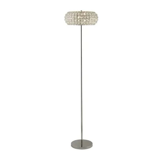 Marylin 3 Bulb Floor Lamp - Chrome, Crystal Glass