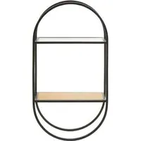 Masaya 2-Tier Wall Shelving Unit - Black