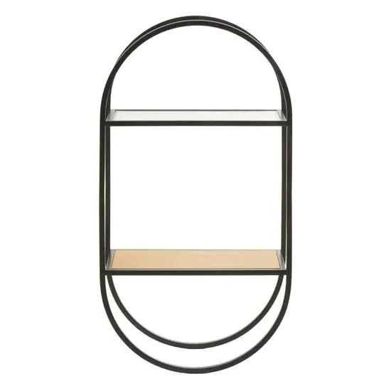 Masaya 2-Tier Wall Shelving Unit - Black image