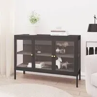 Masika Display Cabinet with 3 Doors - Anthracite, Steel