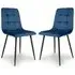 Massa Dining Chairs - Blue, Velvet