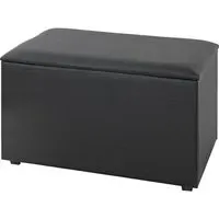 Massillon Large Storage Ottoman with Storage - Black, Fabric