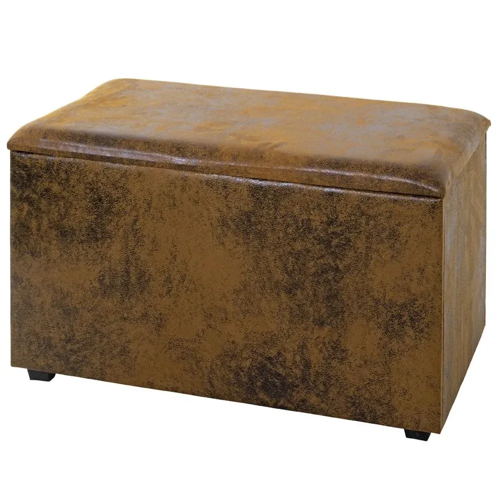 Massillon Large Storage Ottoman with Storage - Brown, Fabric