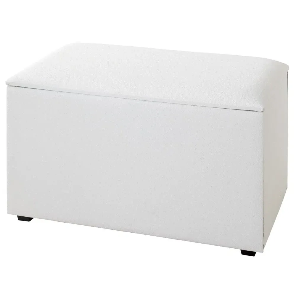 Massillon Large Storage Ottoman with Storage - White, Fabric