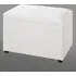Massillon Small Storage Ottoman with Storage - White, Fabric