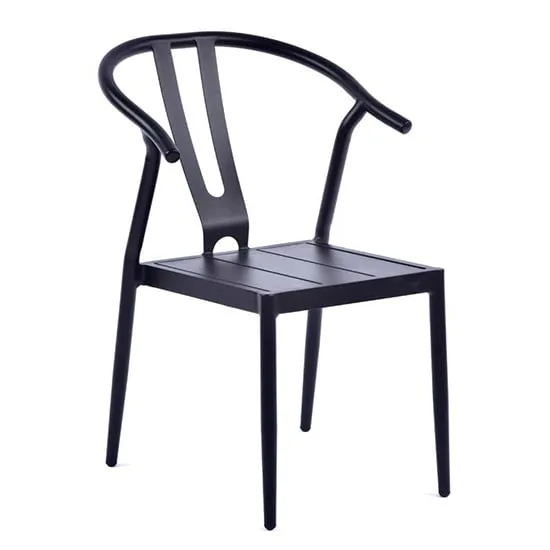 Matador Outdoor Side Chair - Black, Aluminium