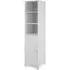 Matar Tall Storage Cabinet with 1 Door - White, Pine Wood