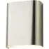Match LED 2 Light Wall Light - Satin Silver, Frosted Glass