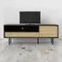 Matcher TV Stand with 1 Door 1 Drawer - Black, Oak