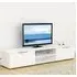 Matcher TV Stand with 2 Doors 2 Shelves - White, High Gloss