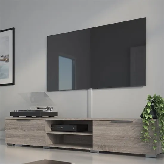 Matcher TV Stand with 2 Drawers 2 Shelves - Truffle Oak