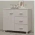 Matia Pinewood Sideboard with 1 Door 3 Drawers - White