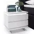 Matis Bedside Cabinet with LED - White Gloss