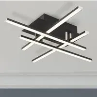 Matrix LED 4 Integrated Crosshatch Ceiling Light - Black