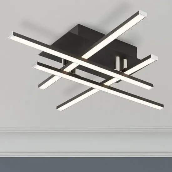 Matrix LED 4 Integrated Crosshatch Ceiling Light - Black image