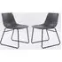 Mattox Dining Chairs Set of 2 - Grey, PU Leather