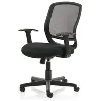 Mave Task Office Chair with T-Bar Arms - Black, Mesh