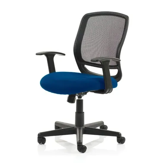 Mave Task Office Chair with T-Bar Arms - Blue, Mesh