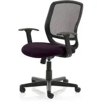 Mave Task Office Chair with T-Bar Arms - Purple, Mesh
