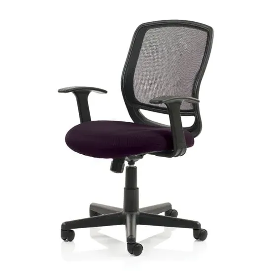Mave Task Office Chair with T-Bar Arms - Purple, Mesh