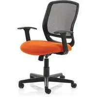 Mave Task Office Chair with T-Bar Arms - Red, Mesh