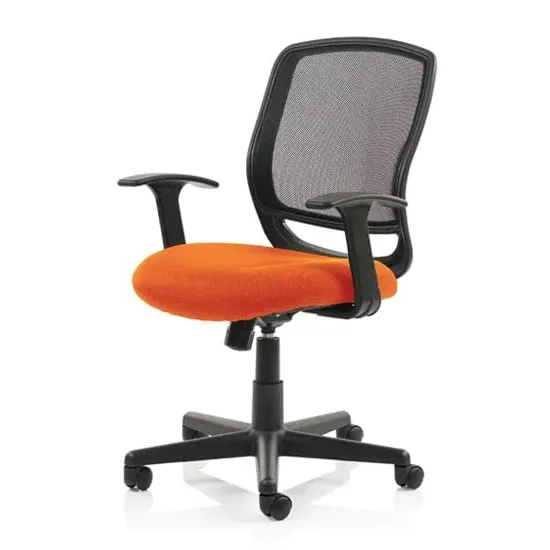Mave Task Office Chair with T-Bar Arms - Red, Mesh