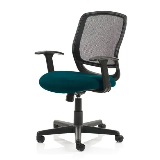 Mave Task Office Chair with T-Bar Arms - Teal, Mesh