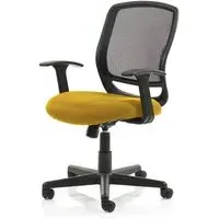 Mave Task Office Chair with T-Bar Arms - Yellow, Mesh