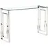 Maxon Clear Glass Console Table - Silver