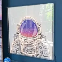 Maxton LED Astronaut Wall Art with Acrylic Case - Multicolour