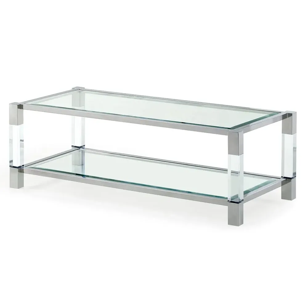 Mayetta Coffee Table - Clear, Glass