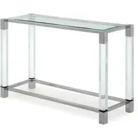 Mayetta Console Table - Clear, Glass