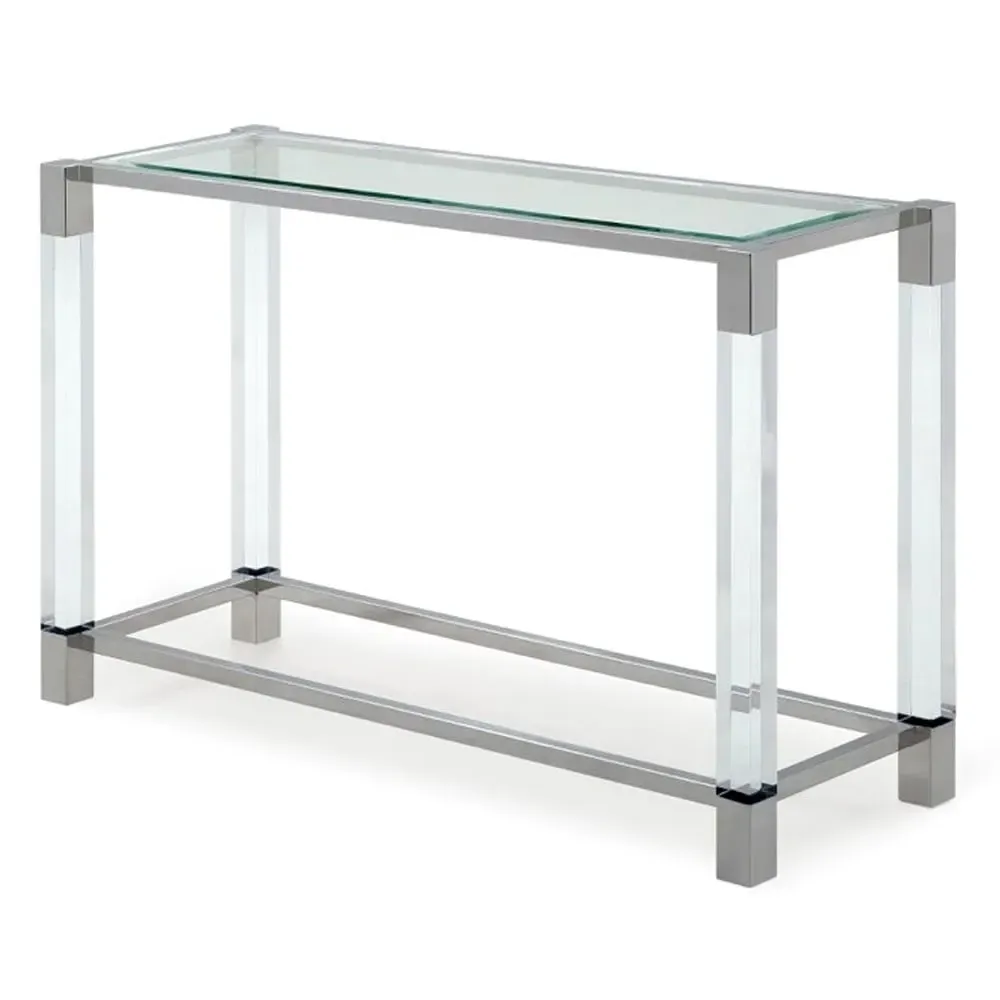 Mayetta Console Table - Clear, Glass