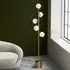 Mayetta Opal Glass Floor Lamp - Satin Brushed Gold