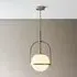 Mayetta Opal Glass Shade Pendant Ceiling Light - Antique Brass