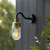 Mayetta Outdoor Wall Light - Black, Gold