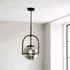Mayetta Pendant Ceiling Light - Black, Smoked Glass