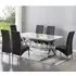 Mayline Extendable Dining Set with Vesta Chairs - Black