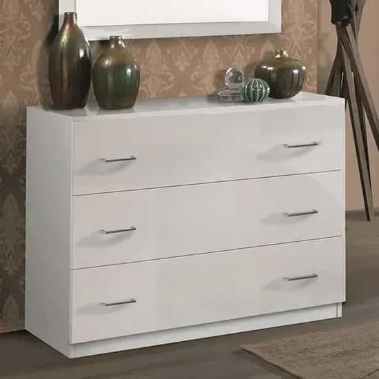 Mayon Chest of Drawers - White, MDF image