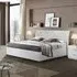 Mayon King Size Bed Frame - Flower Pattern White, MDF