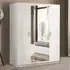 Mayon Mirrored 4 Door Wardrobe - White, MDF