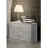 Mayon Wooden Bedside Cabinet - Grey Marble Effect, MDF